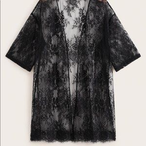 3/$15 Black Lace Kimono